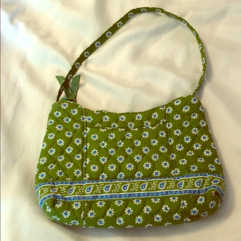 Vera Bradley Green with white/blue flowers purse